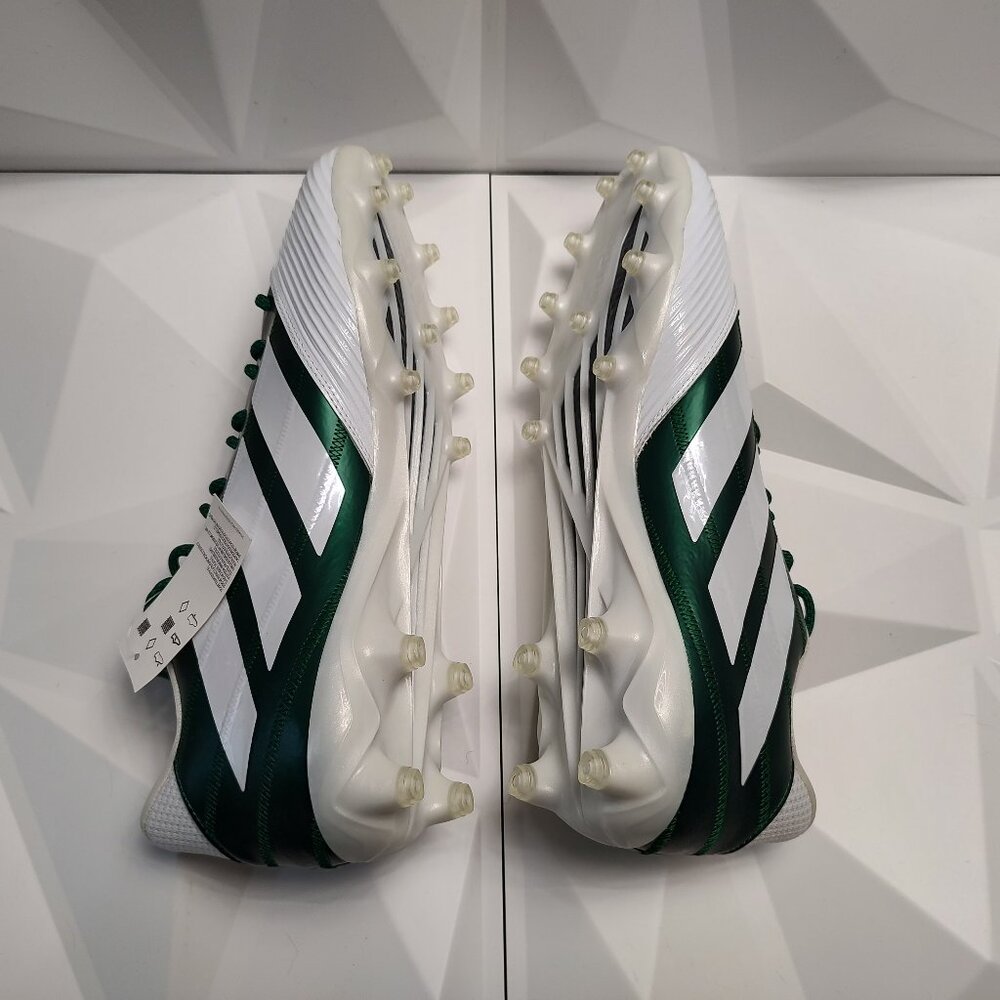 Adidas Mens Football Cleats 16 White Green Shoe Lacrosse Freak Carbon Low - Picture 10 of 14